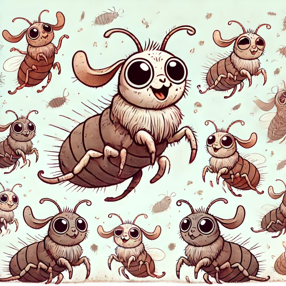 image of cartoon fleas